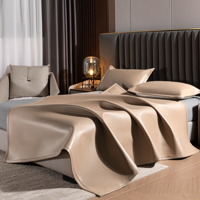 91家纺网 家纺一手货源 找家纺 （总）品乐家纺 2025新款纳帕防水耐磨免洗防霉透气隔热牛皮凉席