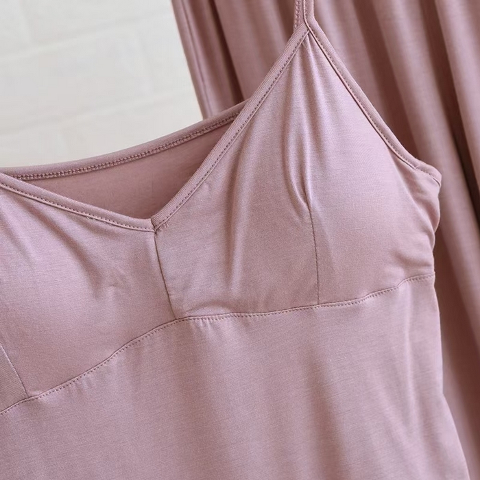 91家纺网 家纺一手货源 找家纺 （总）洛兰沙家居馆【只代发】【只代发】 2025新款外贸欧美风淑女风莫代尔睡衣女春夏秋开衫短袖吊带三件套长裤家居服