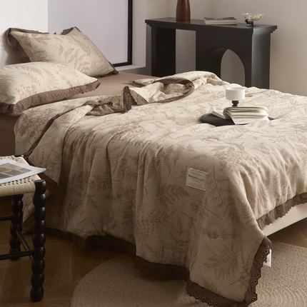 91家纺网 家纺一手货源 找家纺 （总）大彩家居 2025新款全棉皱皱纱双层纱夏被空调被夏凉被被子被芯