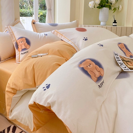 91家纺网 家纺一手货源 找家纺 （总）梧桐树 2025新款100%全棉13372加厚印花四件套