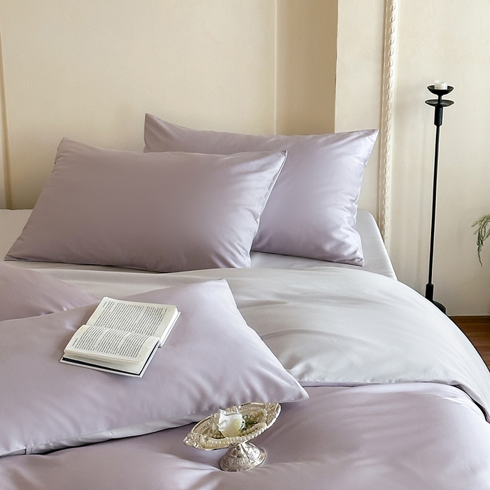 91家纺网 家纺一手货源 找家纺 赫帛 2025新款60支超细旦天丝棉四件套-雅奢 雅奢-柔紫色