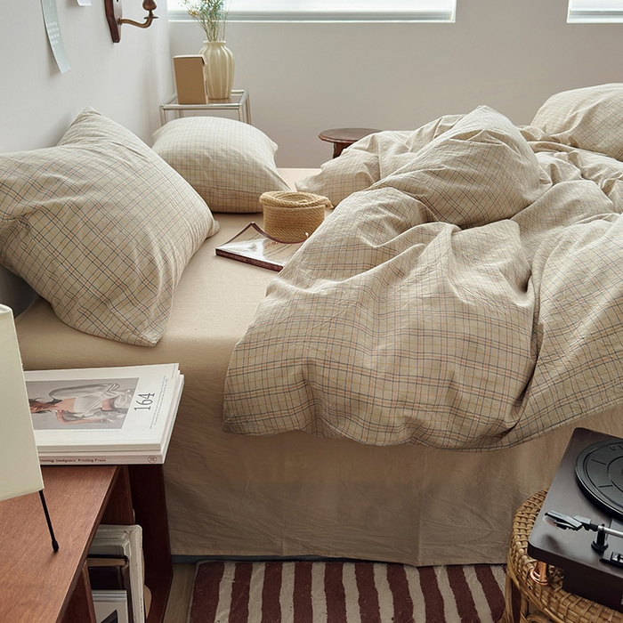 91家纺网 家纺一手货源 找家纺 水洗的故事 2025新款无印良品水洗棉四件套 赫本米