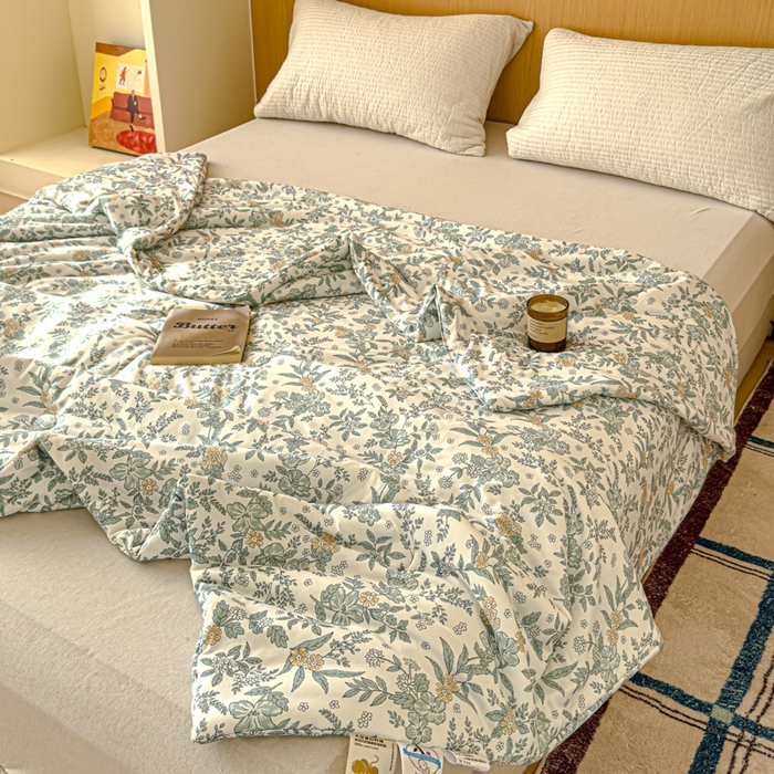 91家纺网 家纺一手货源 找家纺 品乐家纺 2025新款A类针织棉大豆被夏被夏凉被空调被学生被子 初夏