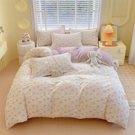 91家纺网 家纺一手货源 找家纺 （总）宝齐莱家纺 2025新款13372全棉印花四件套