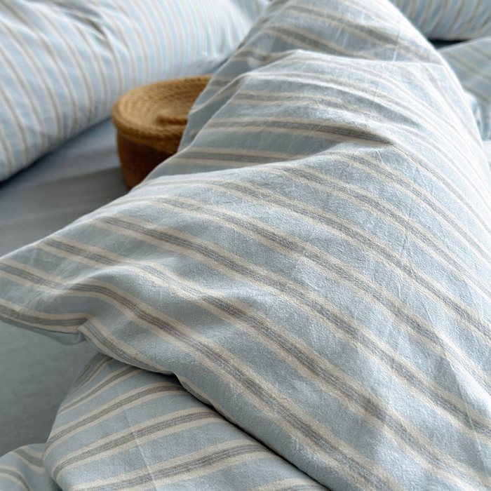 91家纺网 家纺一手货源 找家纺 水洗的故事 2025新款无印良品水洗棉四件套 湘叶兰