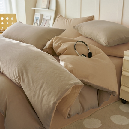 91家纺网 家纺一手货源 找家纺 （总）寐绸家纺 2025新款纯棉水洗棉双拼单被套（自然光）