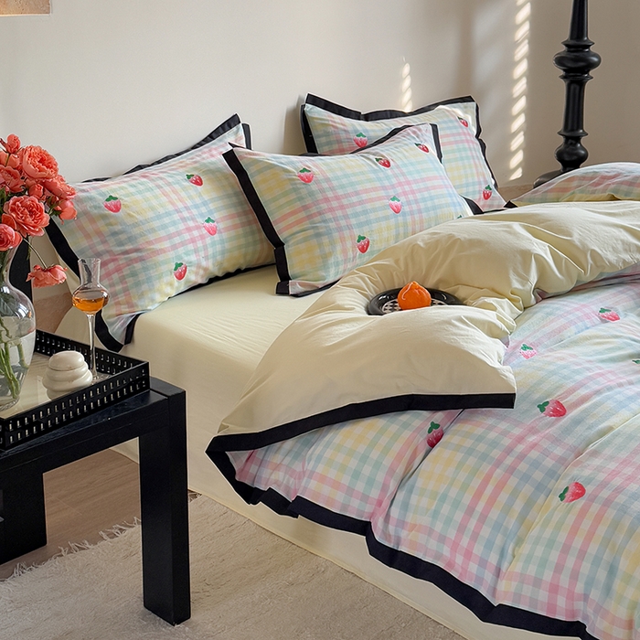 91家纺网 家纺一手货源 找家纺 （总）优悦生活馆2025新款全棉纯棉水洗棉刺绣四件套