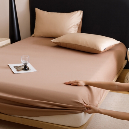 寐绸家纺 2025新款纯棉60支长绒棉床笠系列 长绒棉床笠-土豪金