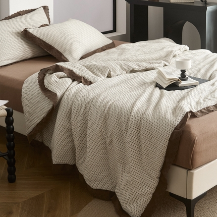 大彩家居 2025新款全棉有氧皱皱双层纱被芯 德拉美