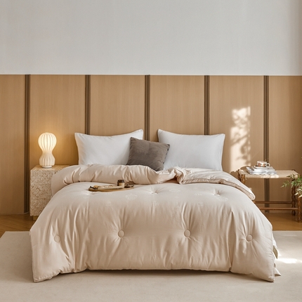 91家纺网 家纺一手货源 找家纺 （总）ROZ home 蕊姿家居 2025新款A类全棉贡缎提花 至尊大豆 被芯系列