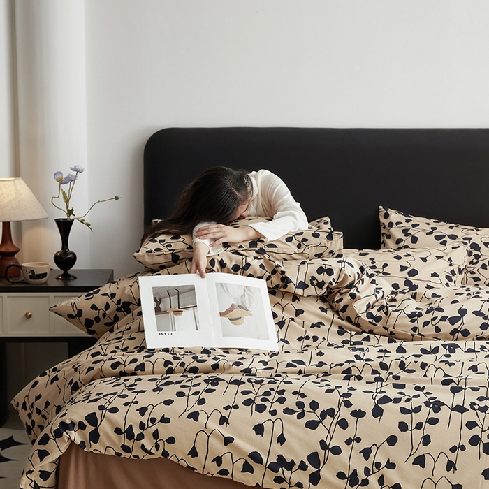 91家纺网 家纺一手货源 找家纺 水洗的故事 2025新款全棉磨毛印花四件套 芊寻