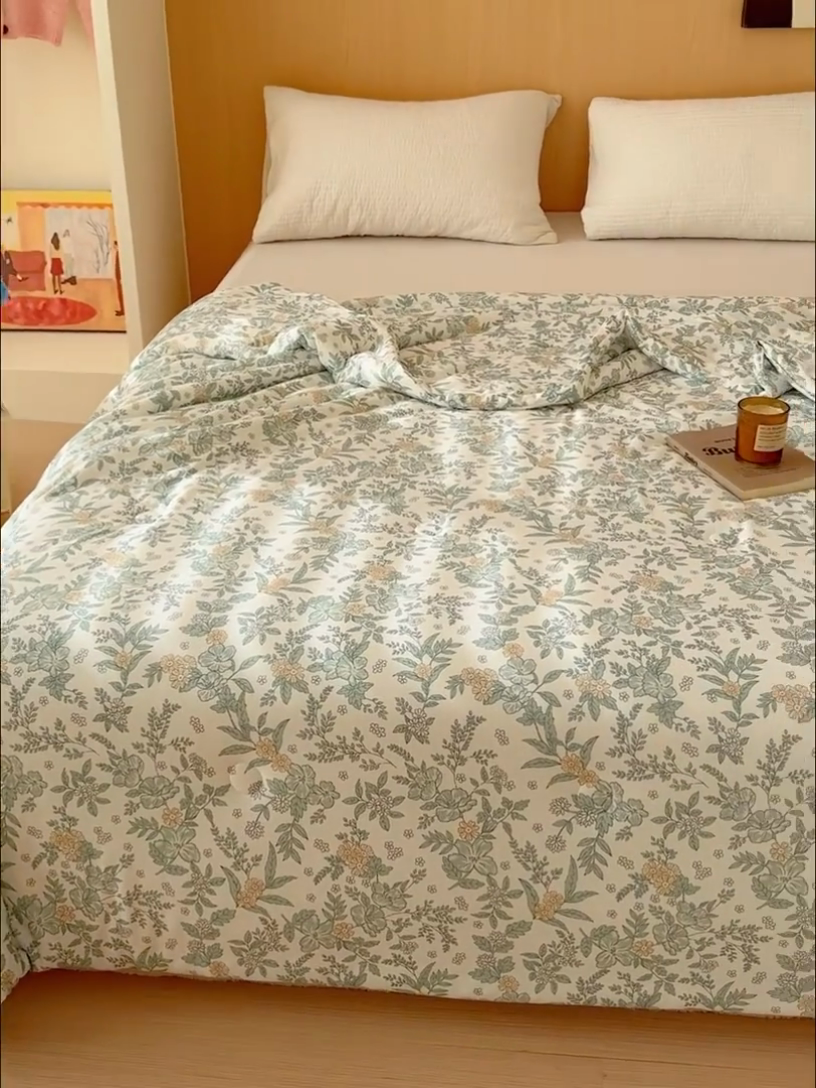 91家纺网 家纺一手货源 找家纺 品乐家纺 2025新款A类针织棉大豆被夏被夏凉被空调被学生被子 初夏