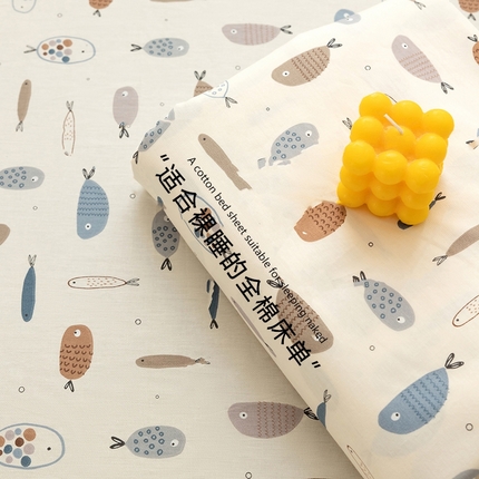 91家纺网 家纺一手货源 找家纺 （总）绫韵 2025春夏新款ins清新卡通碎花全棉13372精梳纯棉单床单系列