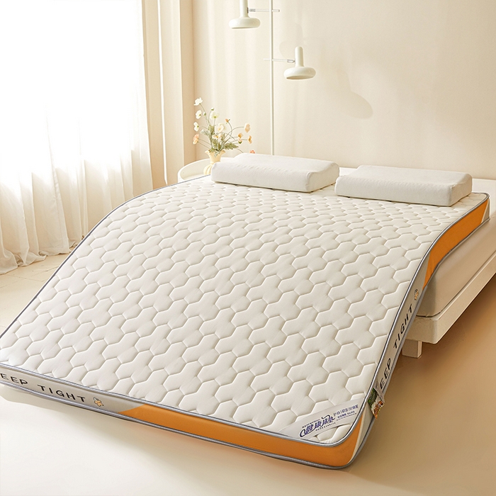 91家纺网 家纺一手货源 找家纺 薇梦蚊帐 2025新款牛奶丝乳胶床垫 三角格白