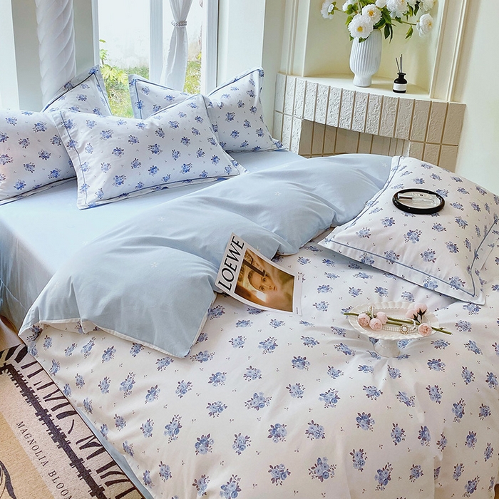 91家纺网 家纺一手货源 找家纺 梧桐树 2025新款100%全棉13372加厚印花四件套 A27小美满