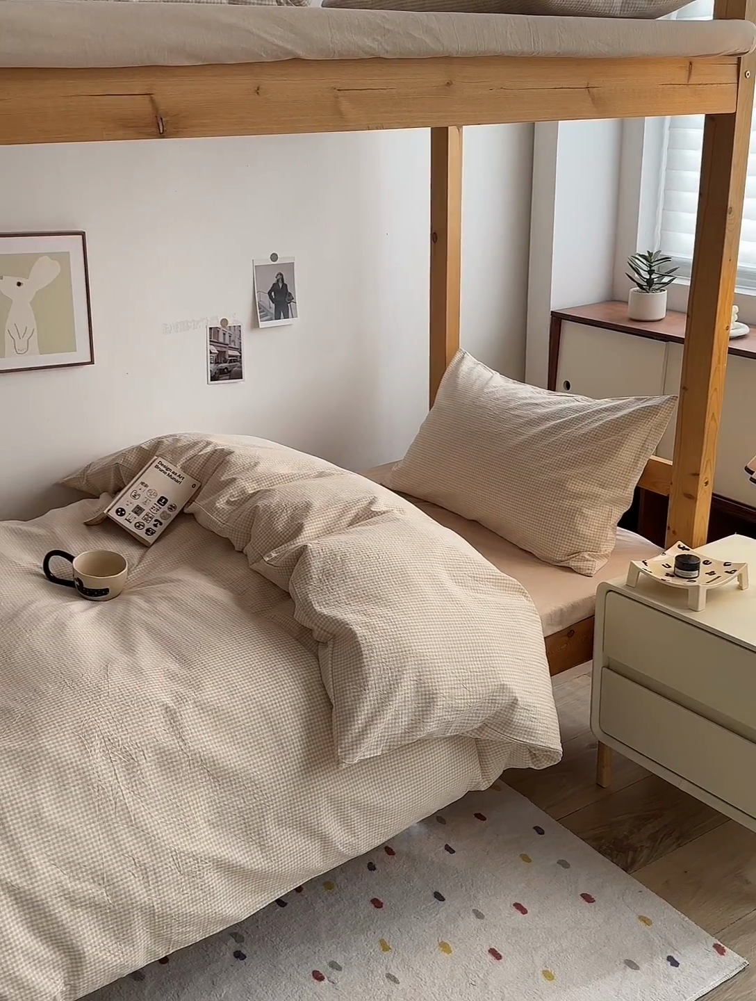 91家纺网 家纺一手货源 找家纺 水洗的故事 2025新款A类色织水洗棉学生三件套 小小格米-