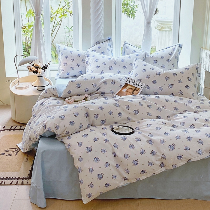 91家纺网 家纺一手货源 找家纺 梧桐树 2025新款100%全棉13372加厚印花四件套 A27小美满