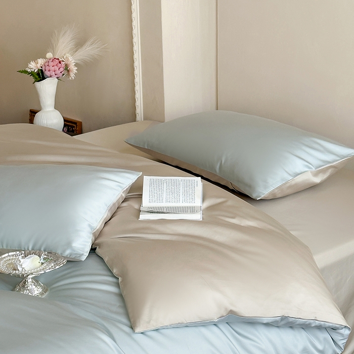 91家纺网 家纺一手货源 找家纺 赫帛 2025新款60支超细旦天丝棉四件套-雅奢 雅奢-天青色