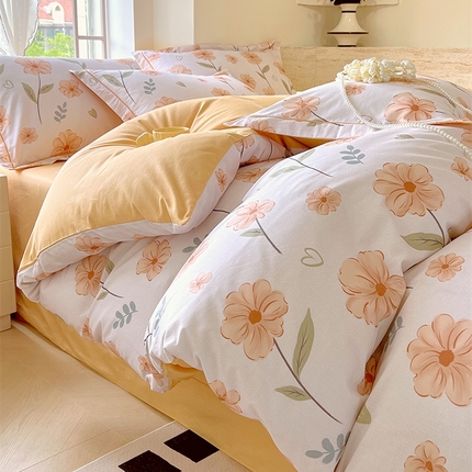 91家纺网 家纺一手货源 找家纺 （总）梧桐树 2025新款100%全棉13372加厚印花四件套