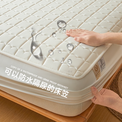 91家纺网 家纺一手货源 找家纺 （总）摩妮卡 2025新款亲肤A类防水夹棉床笠