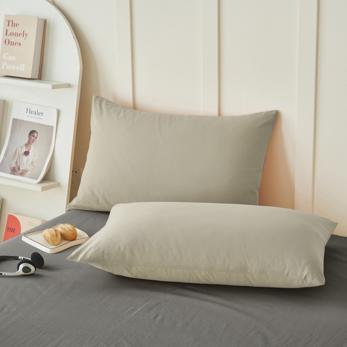 91家纺网 家纺一手货源 找家纺 寐绸家纺 2025新款纯棉水洗棉双拼单被套（自然光） 毛毯灰+宝藏灰