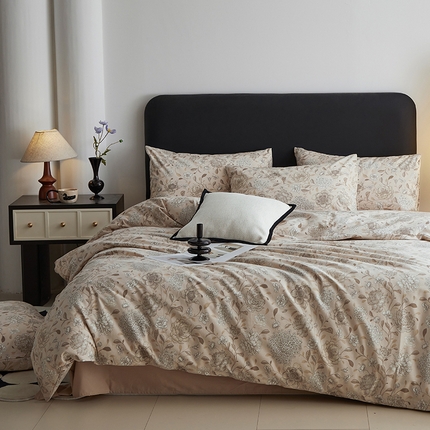 水洗的故事 2025新款全棉磨毛印花四件套 绽放