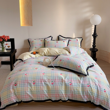 （总）优悦生活馆2025新款全棉纯棉水洗棉刺绣四件套