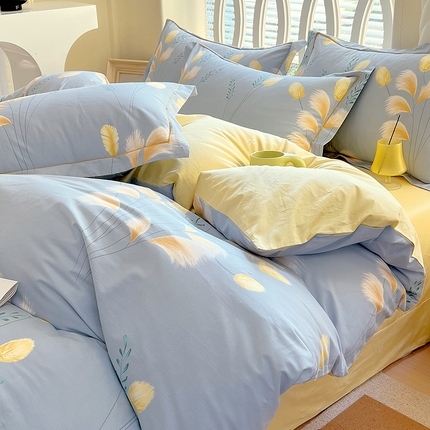 91家纺网 家纺一手货源 找家纺 （总）梧桐树 2025新款100%全棉13372加厚印花四件套