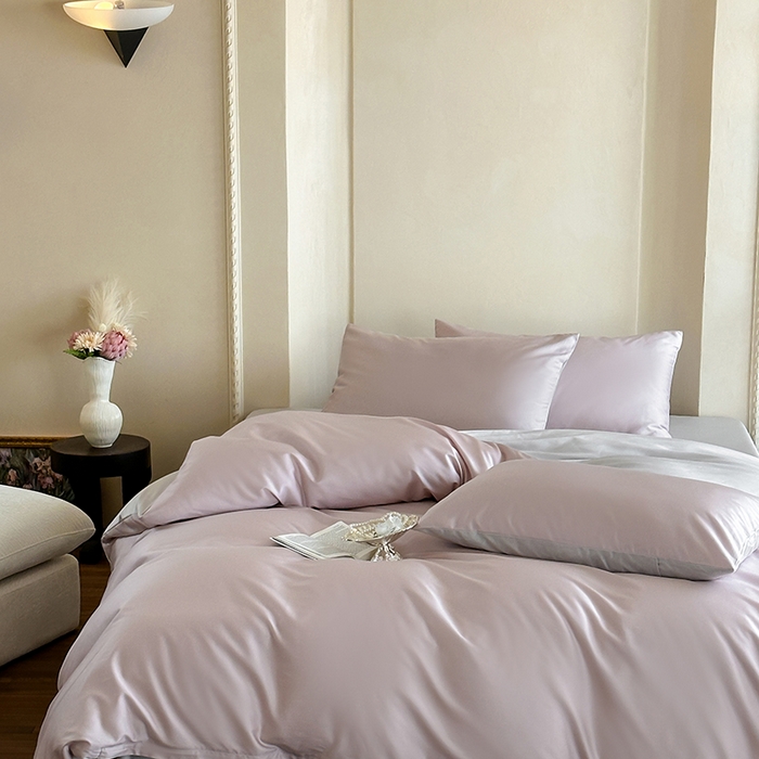 91家纺网 家纺一手货源 找家纺 赫帛 2025新款60支超细旦天丝棉四件套-雅奢 雅奢-烟灰粉