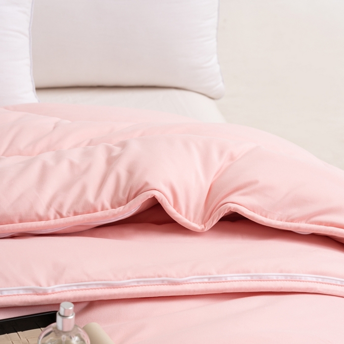 91家纺网 家纺一手货源 找家纺 易睡2025年新款大豆被春秋被冬被被子被芯 粉色