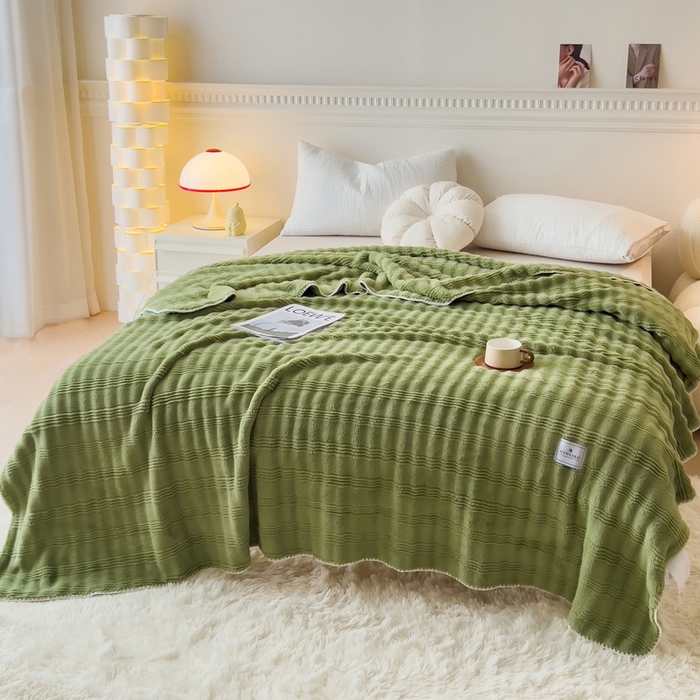 91家纺网 家纺一手货源 找家纺 （总）宜家坊 2025新款高克重双面绒毛卡兔绒多功能毛毯