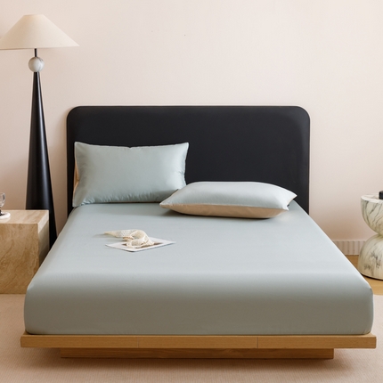 寐绸家纺 2025新款纯棉60支长绒棉床笠系列 长绒棉床笠-柚绿