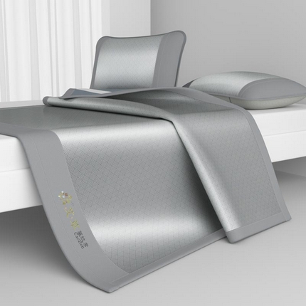 91家纺网 家纺一手货源 找家纺 （总）福来临家纺 2025新款舒适亲肤凉感艾草驱蚊席-床席款-床笠款