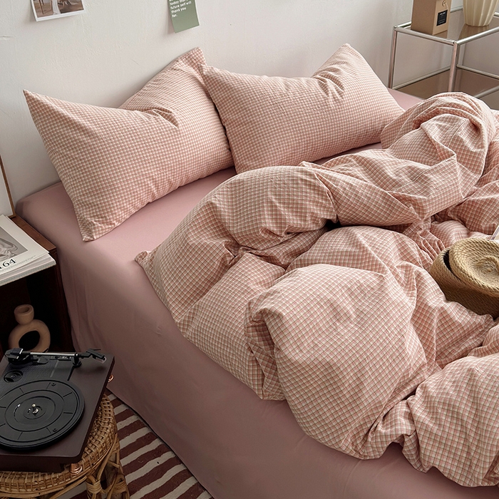 91家纺网 家纺一手货源 找家纺 水洗的故事 2025新款无印良品水洗棉四件套 西西里粉