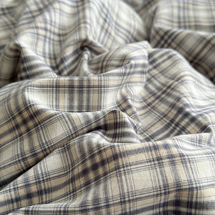 91家纺网 家纺一手货源 找家纺 水洗的故事 2025新款无印良品水洗棉四件套 灰线格