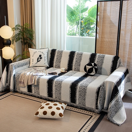 91家纺网 家纺一手货源 找家纺 （总）沐沐家纺 2026新款色织流馨沙发巾