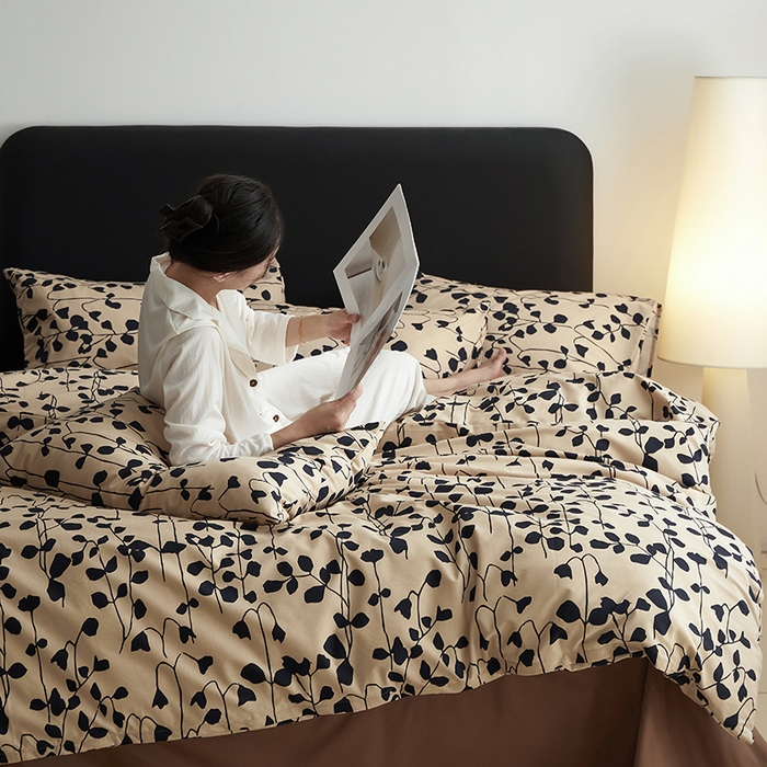 91家纺网 家纺一手货源 找家纺 水洗的故事 2025新款全棉磨毛印花四件套 芊寻