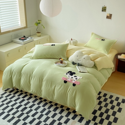 91家纺网 家纺一手货源 找家纺 （总）宜家坊 2025新款卡通水洗棉毛巾绣四件套