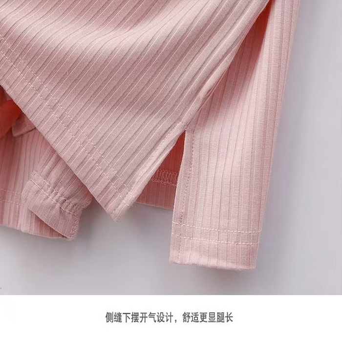 91家纺网 家纺一手货源 找家纺 （总）洛兰沙家居馆【只代发】【只代发】2025新款外贸欧美风8*5宽坑条莫代尔睡衣女春夏秋开衫翻领长袖长裤家居服