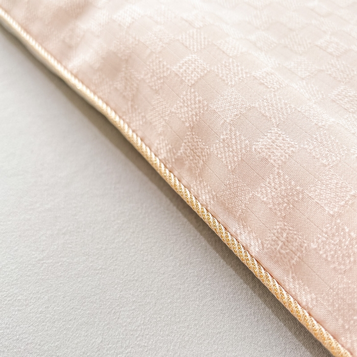 91家纺网 家纺一手货源 找家纺 芙绣 芙绣 2025新款七彩华夫格提花夏被四件套夏凉被空调被 浅粉+灰