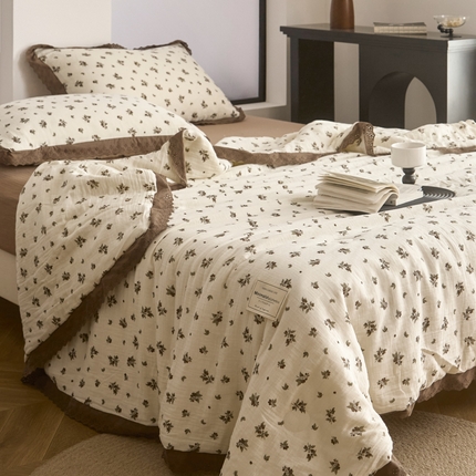 91家纺网 家纺一手货源 找家纺 （总）大彩家居 2025新款全棉皱皱纱双层纱夏被空调被夏凉被被子被芯