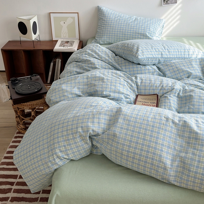 91家纺网 家纺一手货源 找家纺 水洗的故事 2025新款无印良品水洗棉四件套 青果