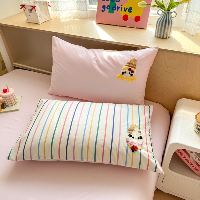 91家纺网 家纺一手货源 找家纺 娜娜 2025新款全棉立体毛巾绣四件套 甜心小猫