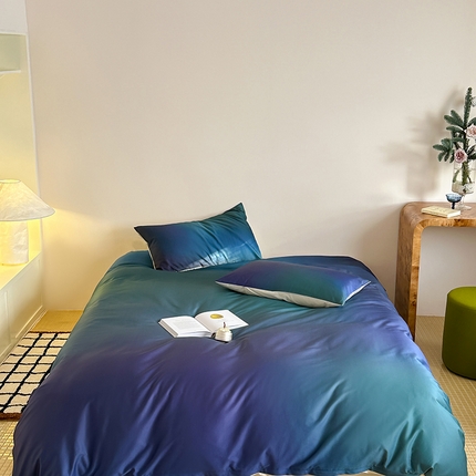 91家纺网 家纺一手货源 找家纺 （总）赫帛 2025新款50支长绒棉四件套-只此青绿