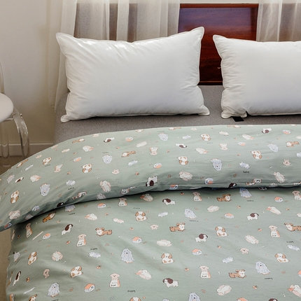 91家纺网 家纺一手货源 找家纺 （总）绫韵2025春夏新款ins清新卡通碎花全棉13372精梳纯棉单被套系列