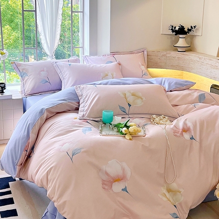 91家纺网 家纺一手货源 找家纺 （总）梧桐树 2025新款100%全棉13372加厚印花四件套