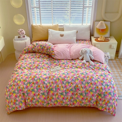 91家纺网 家纺一手货源 找家纺 （总）宝齐莱家纺 2025新款13372全棉印花单品-被套