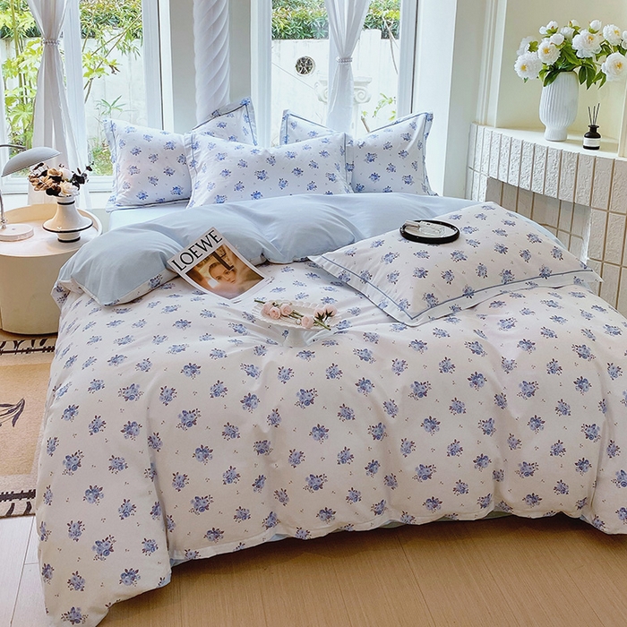 91家纺网 家纺一手货源 找家纺 梧桐树 2025新款100%全棉13372加厚印花四件套 A27小美满