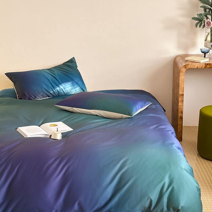 91家纺网 家纺一手货源 找家纺 （总）赫帛 2025新款50支长绒棉四件套-只此青绿