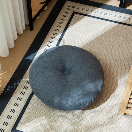 沐沐家纺 2026新款韩国绒蒲团坐垫 深灰